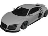 Audi R8 V10 Liberty Walk (2014) 3D Model preview