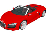 Audi R8 V10 Spyder (2012) 3D Model preview