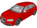 Audi RS3 Sportback (2012) 3D Model preview