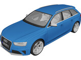 Audi RS4 Avant (2013) 3D Model preview