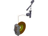 Audi RS8 Brake Front Axle 3D Model preview