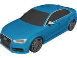 Audi S3 Sedan (2018) 3D Model preview