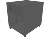Audio/Server Rack with 4U Instrument 19-inch 3D Model