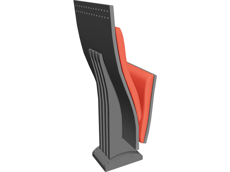 Auditorium Chair 3D Model