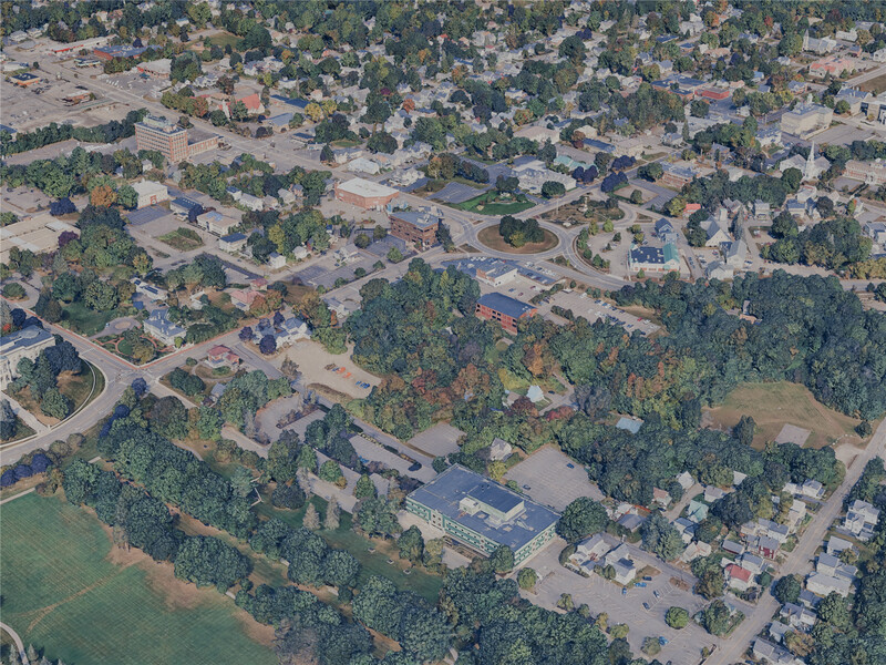 Augusta City, ME, USA (2024) 3D Model
