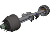 Axle Trailer 3D Model preview