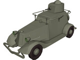 BA-20 Russian Armoured Car 3D Model preview