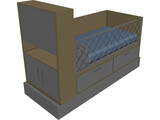 Baby Bed 3D Model preview