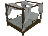 Balinese Bed 3D Model preview