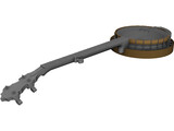 Banjo Gibson Style 3D Model preview