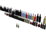 Bar Bottles Collection 3D Model preview