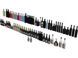 Bar Bottles Collection 3D Model