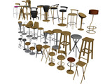 Bar Chairs Collection 3D Model preview