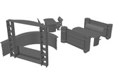 Baranya Rack Cafe 3D Model