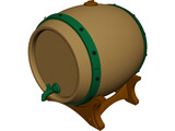 Barrel Beer 3D Model preview