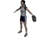 Baseball Girl 3D Model preview