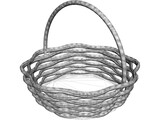 Basket with Handle 3D Model