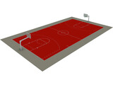 Basketball Court 3D Model preview