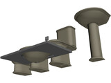 Bathroom Furniture Set 3D Model