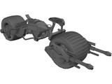 Batman The Dark Knight Batpod Motorcycle 3D Model
