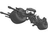 Batman The Dark Knight Batpod Motorcycle 3D Model