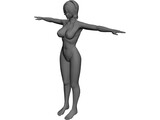 Beautiful Young Bikini Girl 3D Model preview