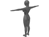 Beautiful Young Bikini Girl 3D Model