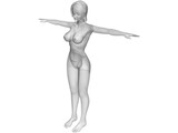 Beautiful Young Bikini Girl 3D Model