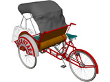 Becak 3D Model preview