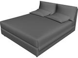 Bed Flou Model Nathalie 3D Model preview