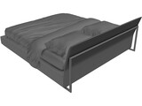 Bed with Sailor Trim 3D Model