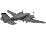 Beechcraft Baron 58 3D Model preview