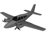 Beechcraft Baron 58 3D Model preview