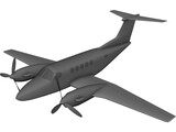 Beechcraft King Air B-200 Beech King 3D Model preview