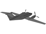 Beechcraft King Air B-200 Beech King 3D Model