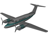 Beechcraft King Air B-200 3D Model preview
