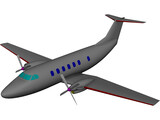 Beechcraft Super King Air 200 3D Model preview