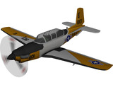 Beechcraft T-34C Turbo Mentor 3D Model preview