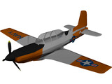 Beechcraft T-34C Turbo-Mentor 3D Model preview