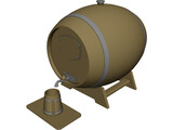 Beer Barrel Dispencer 3D Model preview
