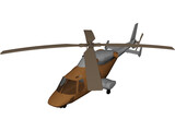 Bell 2201 Helicopter 3D Model preview