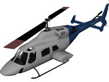 Bell 222 3D Model preview