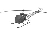 Bell 47 3D Model