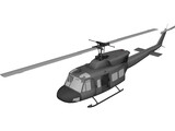 Bell UH-1N 3D Model preview