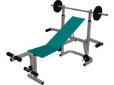 Bench Press 3D Model preview