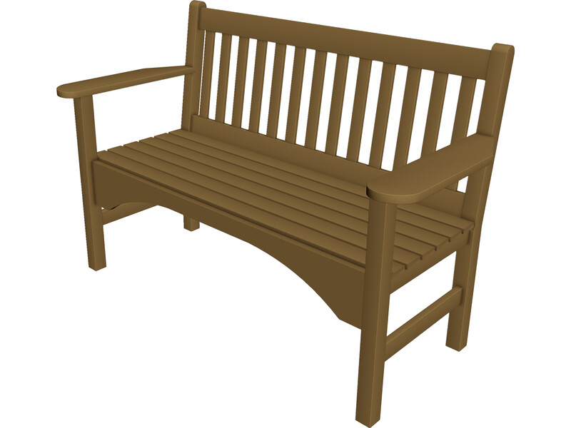 Bench Wooden 3D Model