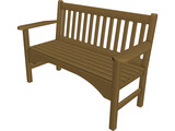 Bench Wooden 3D Model preview