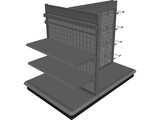Best Buy Gondola Shelving 3D Model preview