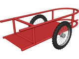 Bike Trailer 3D Model preview