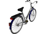 Bike Women City 3D Model preview